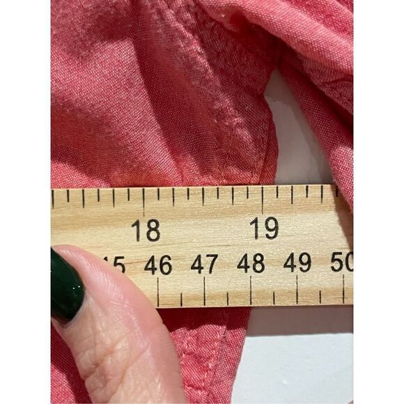 Toad&Co Quarter Sleeve Camp Cove Peasant Red With Blue Stripes Women’s Medium - Picture 5 of 12